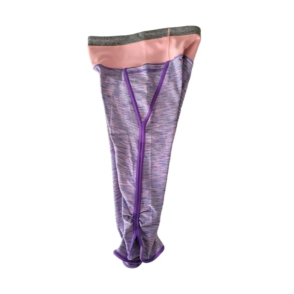 Ivivva by Lululemon Spacedye Purple Cropped leggings Size 14